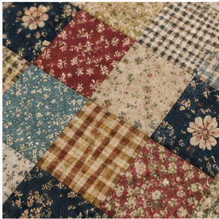 Patchwork Print Cotton Linen