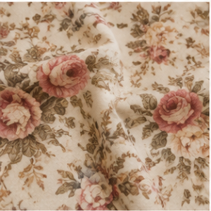 Vintage Floral Printed Linen