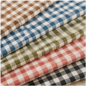Yarn-Dyed Check Cotton Linen